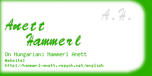 anett hammerl business card